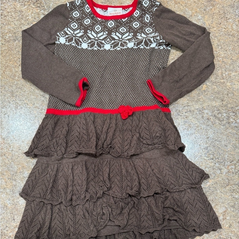 Hanna Andersson Girls’ Brown Knit Dress
